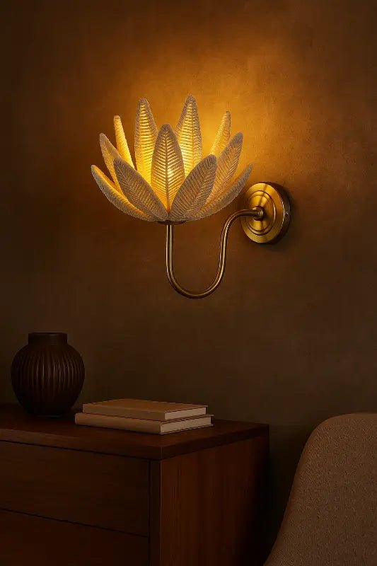 Jute Flower Wall Lamp