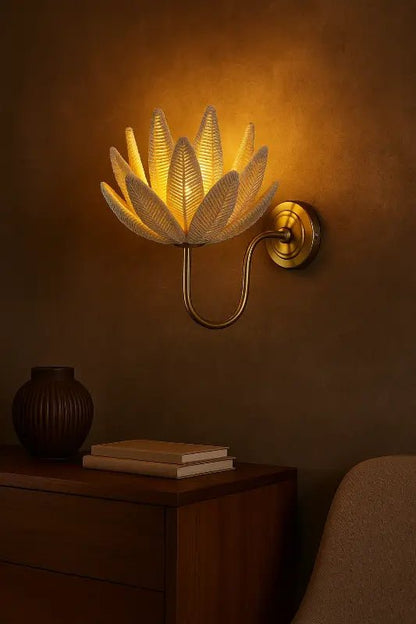 Jute Flower Wall Lamp