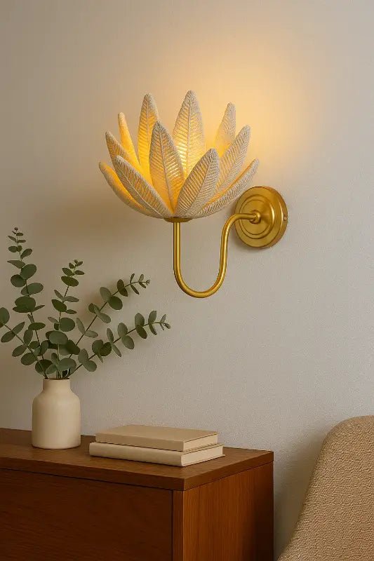 Jute Flower Wall Lamp