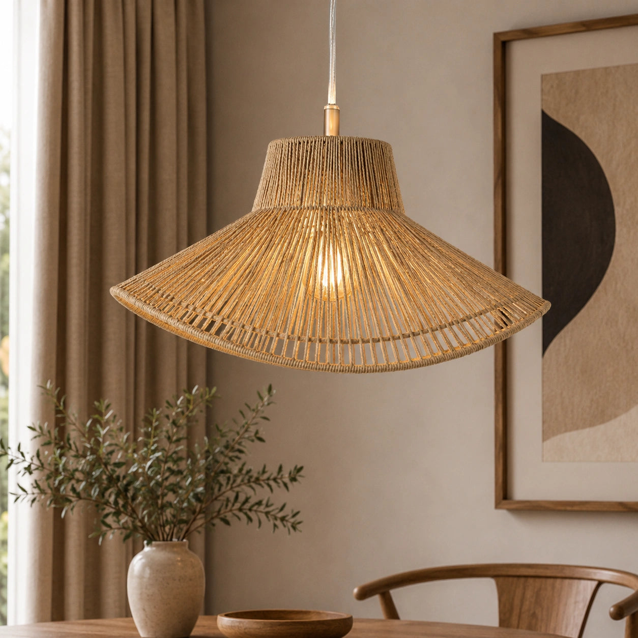 Jute Pendant Light for Decoration - ILLUMEA.