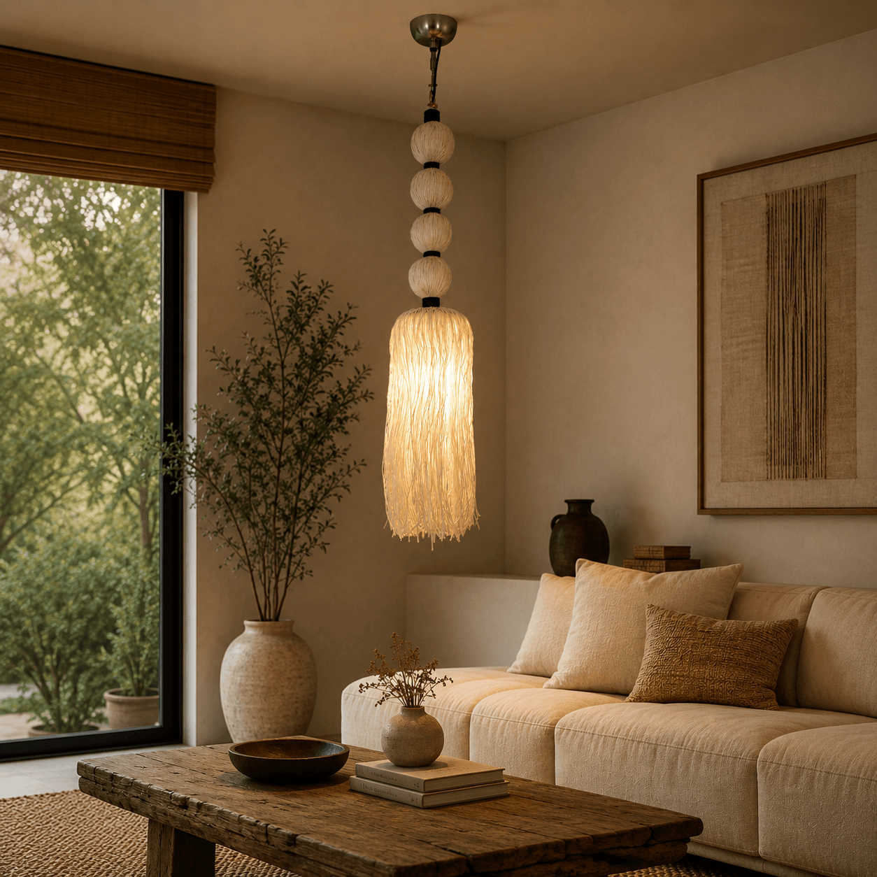 Jute Pendant Light