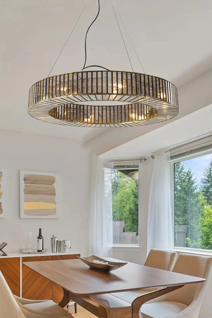 Linear Ring Chandelier Antique