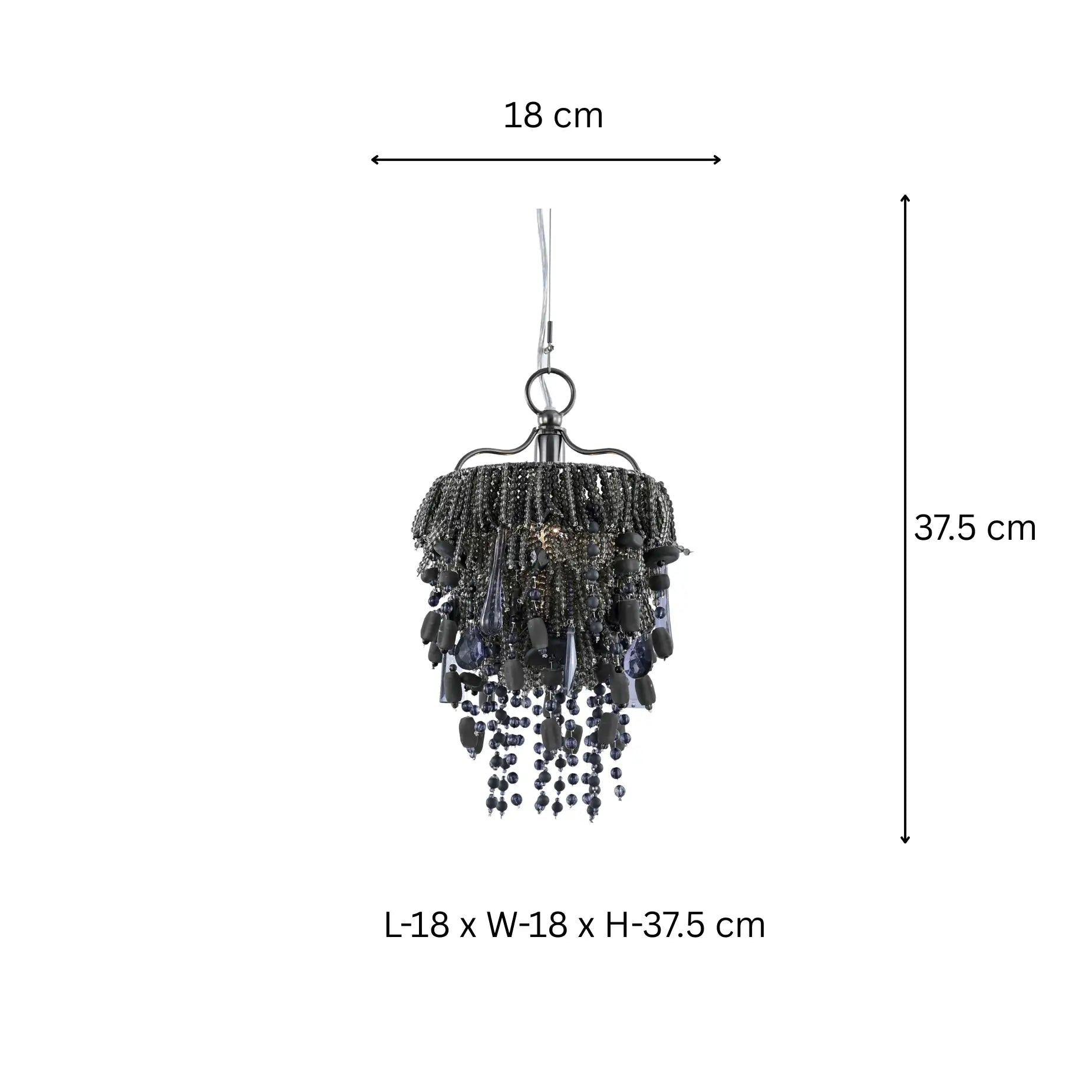Nora Smoke Grey Mini Chandelier