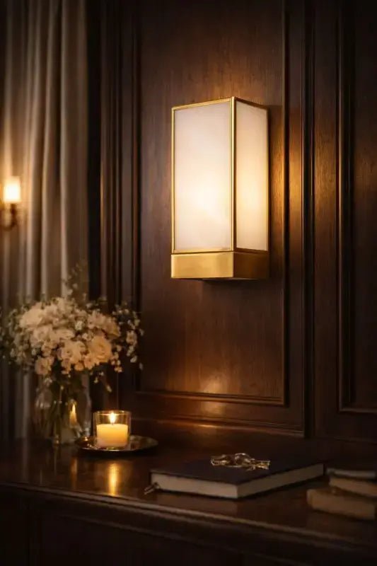 Rectangular Glass Wall Lamp