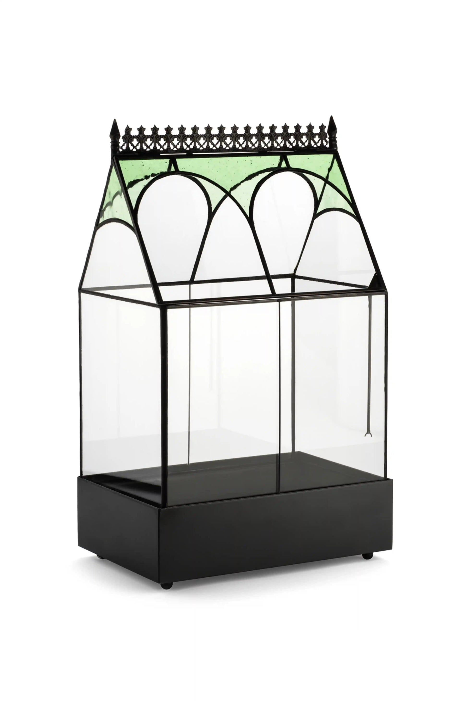 Rectangular Terrarium With Green Glass