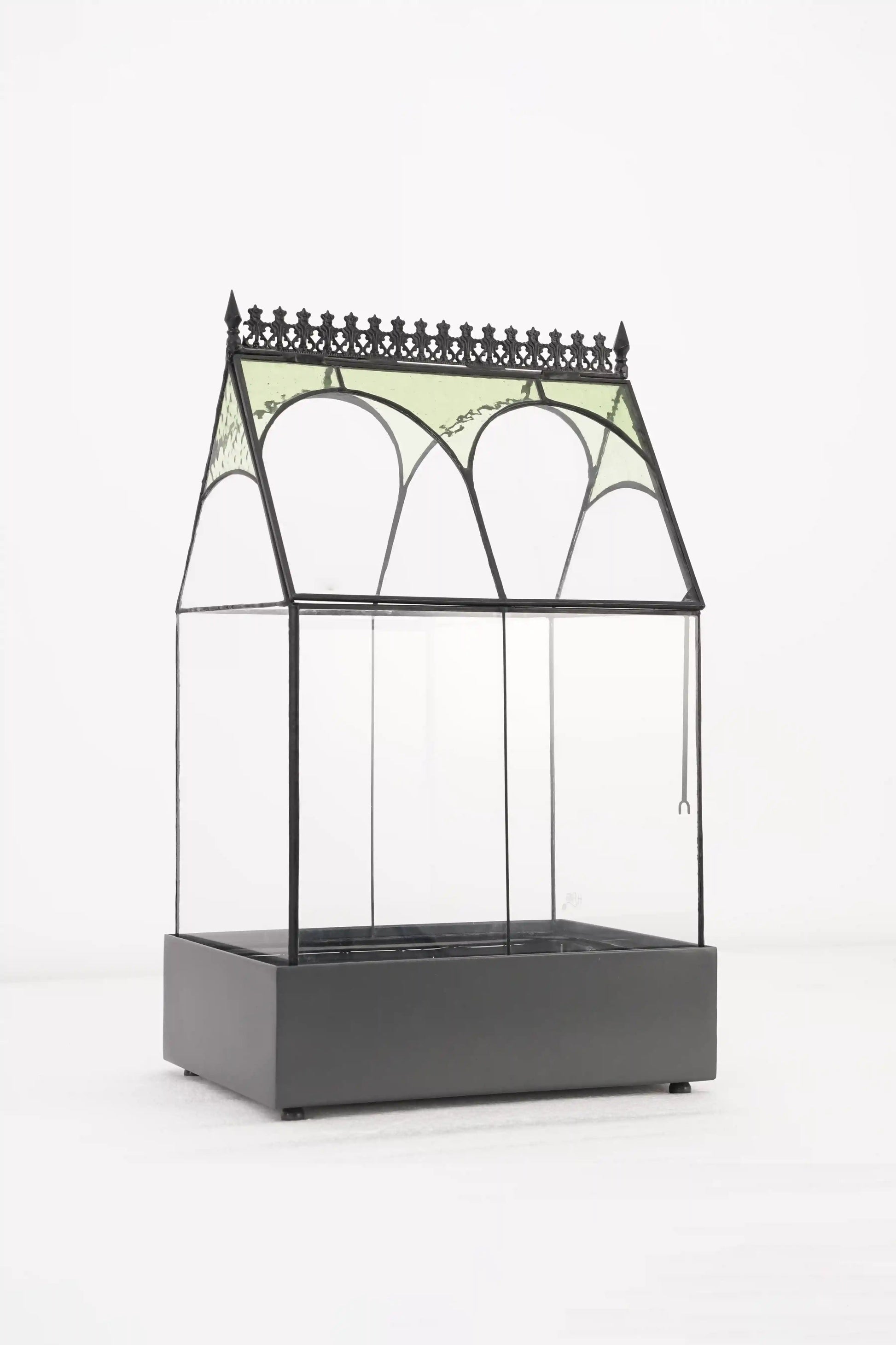 Rectangular Terrarium With Green Glass