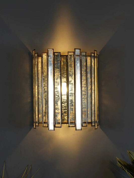 Staggered Brass Wall Lamp