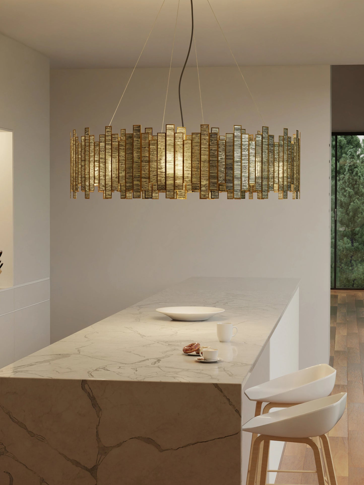Staggered Ring Chandelier Antique - ILLUMEA