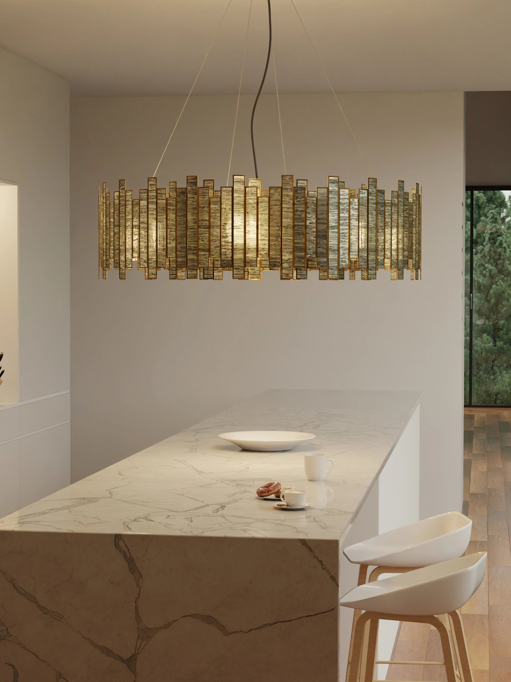 Staggered Ring Chandelier Antique - ILLUMEA