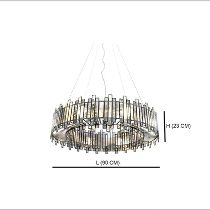 Staggered Ring Chandelier Antique - ILLUMEA