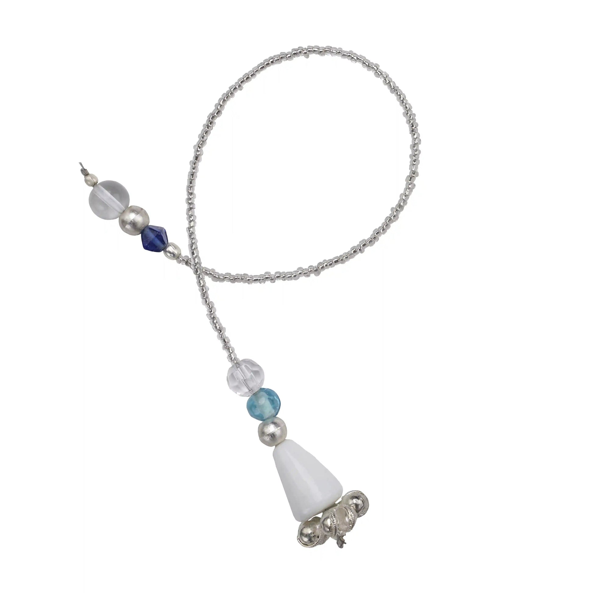 White Glass Beads Handmade Bookmark - ILLUMEABookmark