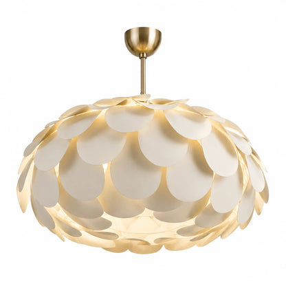 White Iron Leaf Pendant Light