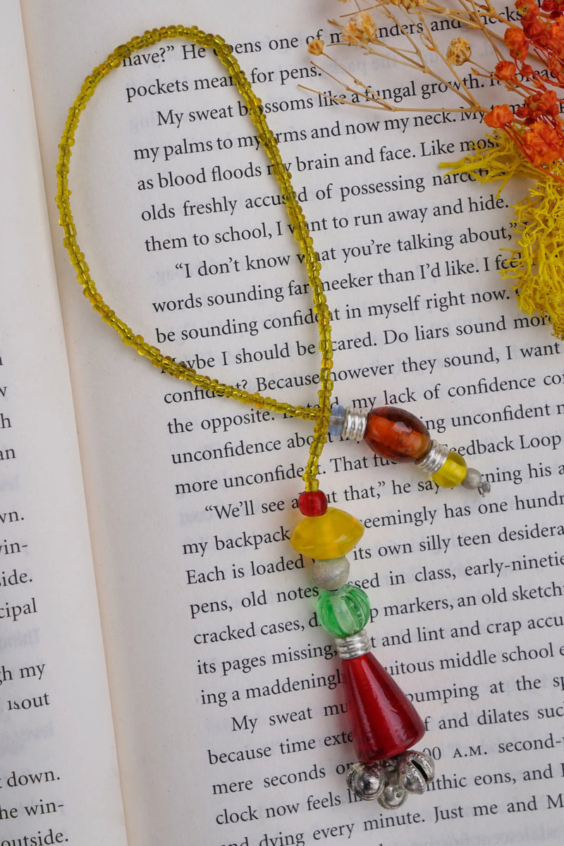 Yellow Glass Beads Handmade Bookmark - ILLUMEABookmark